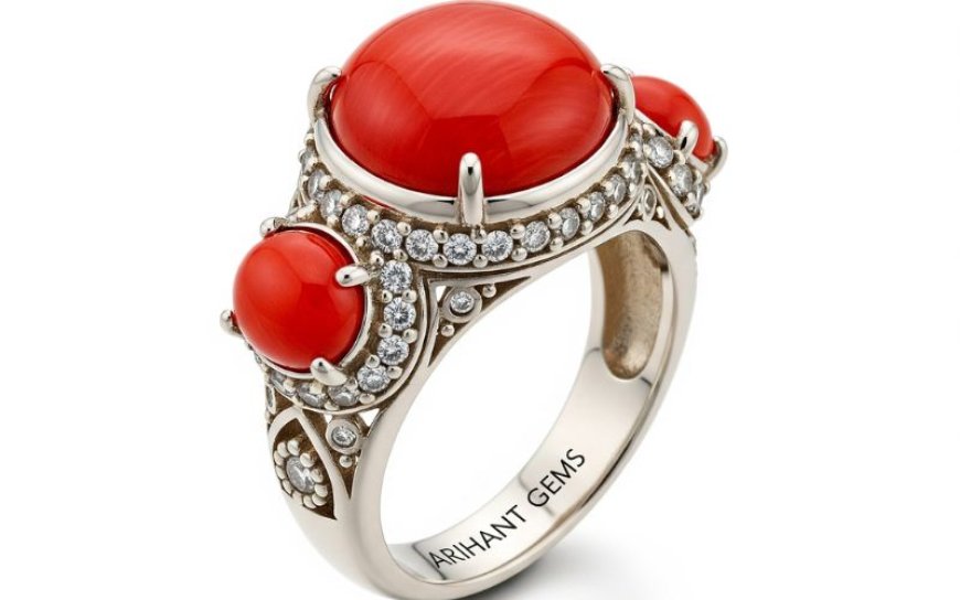 Top in India for Premium Coral Ring from Arihant Gems